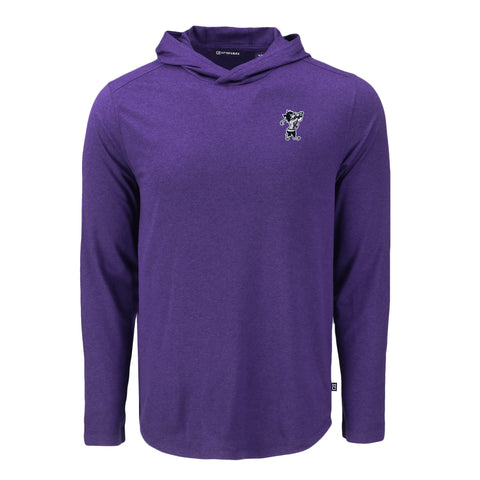 K-State Cutter & Buck Coastline Epic Comfort Eco Hooded Shirt (Purple)