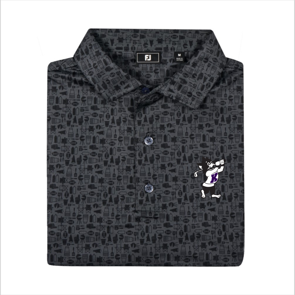 K-State FootJoy Tailgate Print (Charcoal/Black)