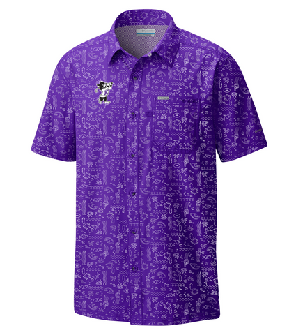 K-State Columbia Super Slack Tide Button-Up Shirt (Purple)