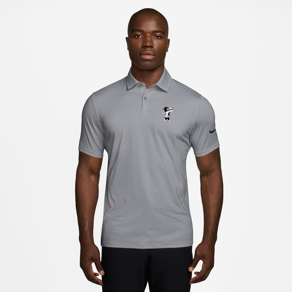 K-State Nike Velocity Micro Print Golf Polo (Wolf Grey)