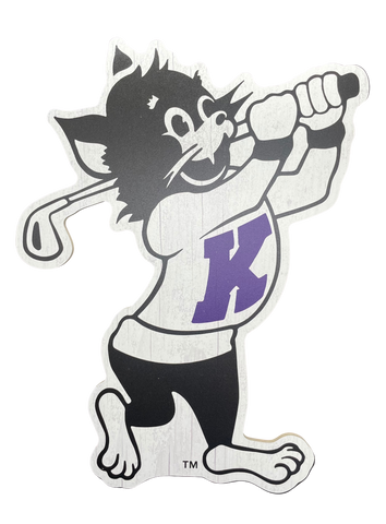 K-State Golfing Willie Wood Sign