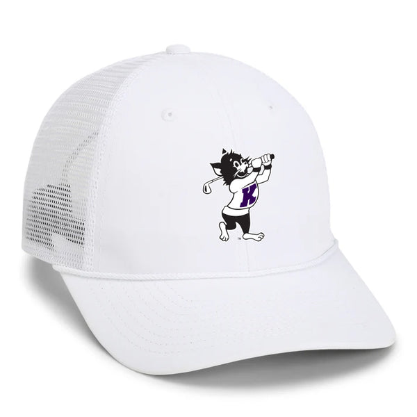 K-State Golfing Willie Mesh Back Rope (White/White)