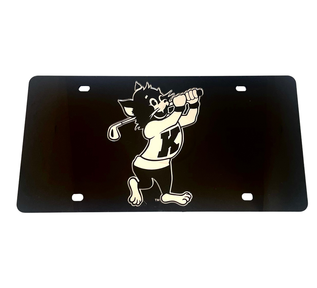 K-State Golfing Willie License Plate (Black)