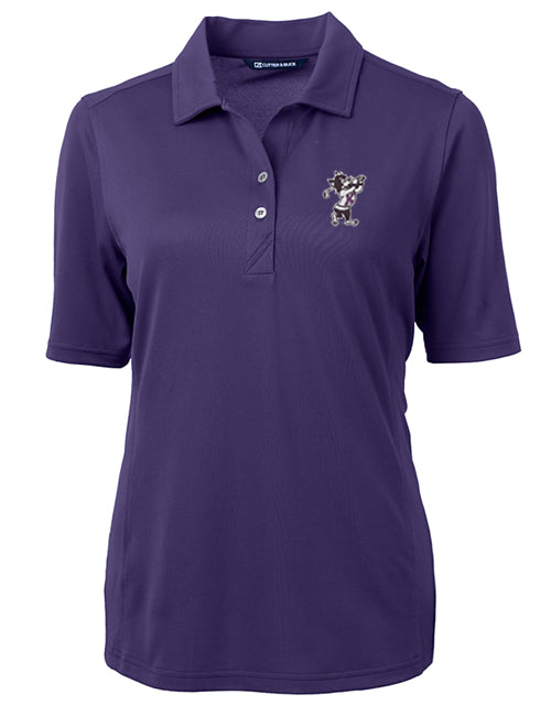 K-State Cutter & Buck Virtue Eco Pique Recycled Women's Polo (Purple)