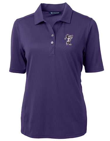 K-State Cutter & Buck Virtue Eco Pique Recycled Women's Polo (Purple)