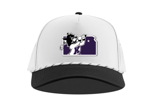 K-State Golfing Willie 5-Panel Rope (White/Black)