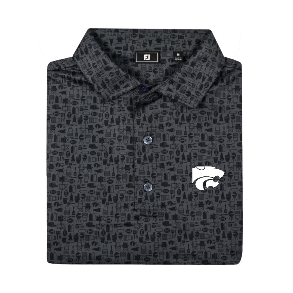 K-State FootJoy Tailgate Print (Charcoal/Black)