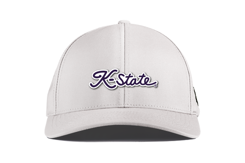 K-State Golf Script Curved Performance (White)