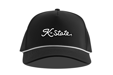 K-State Golf Script 5 Panel Rope (Black)