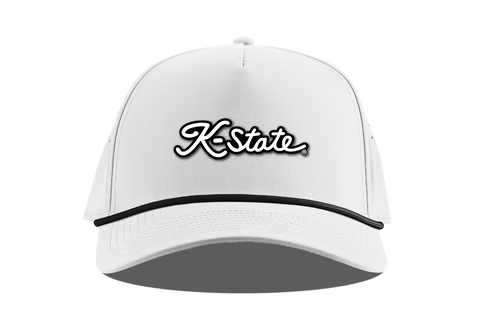 K-State Golf Script 5 Panel Rope (White)