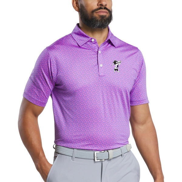 FootJoy Floral Lisle Polo (Pink/Lagoon)