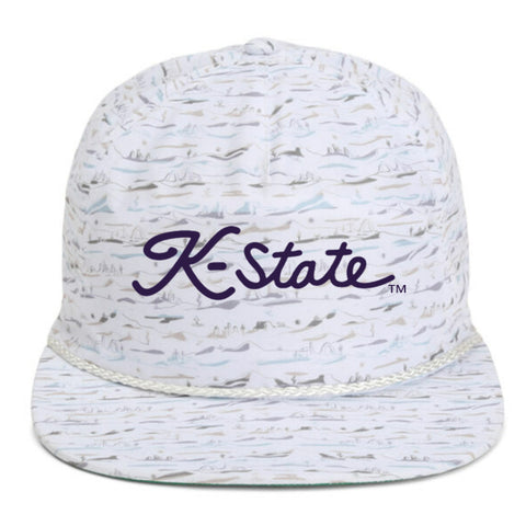 K-State Golf Script Aloha Rope Hat (Desert)