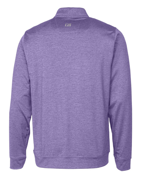 K-State Cutter & Buck Stealth Heathered 1/4 ZIp (Purple)