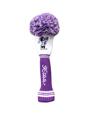 K-State Pom 3 Wood Headcover (Purple/White)