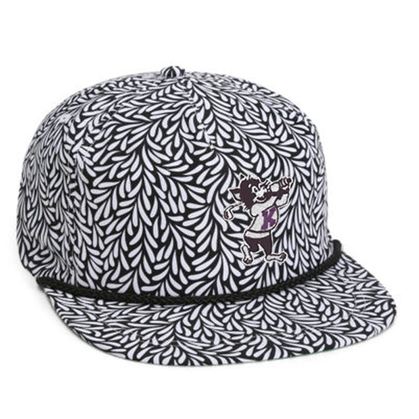 K-State Golfing Willie Aloha Rope Hat (Black Floral)