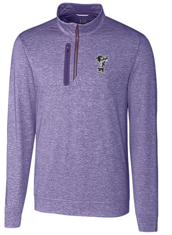 Cutter & Buck Stealth Heathered 1/4 Zip (Purple)