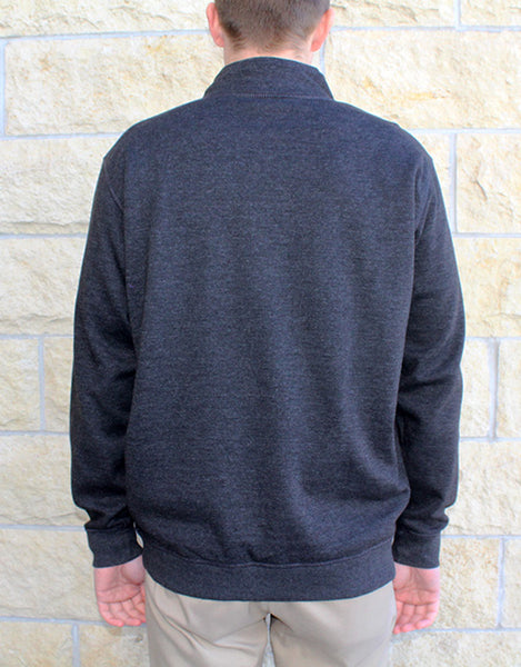 Powercat Blended Cotton Melange ¼ Zip (Charcoal)