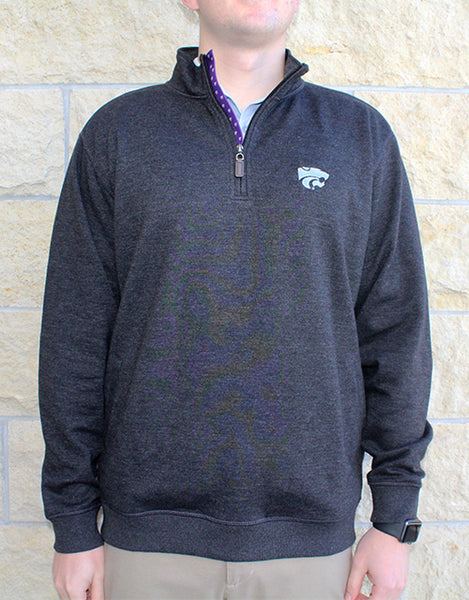 Powercat Blended Cotton Melange ¼ Zip (Charcoal)