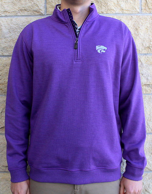 Powercat Blended Cotton Melange ¼ Zip (Purple)