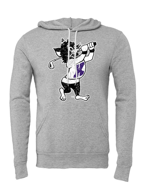 K-State Golfing Willie Sponge Fleece Hoodie (Athletic Heather)