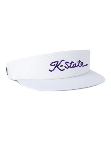 K-State Golf Script Tour Visor (White)