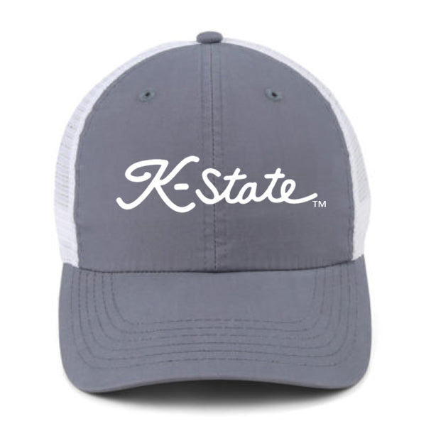 K-State Golf Script Unstructured Meshback (Charcoal/White)