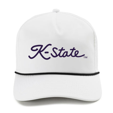 K-State Golf Script Performance Rope (White)