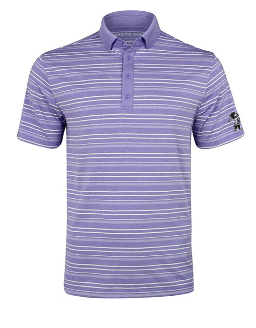 K-State MATTE GREY Coop Polo (Amethyst Heather/White)