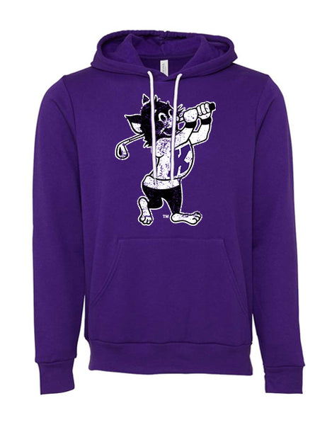 K-State Golfing Willie Sponge Fleece Hoodie (Purple)