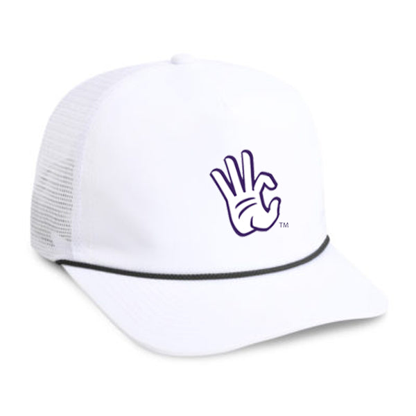 K-State 'Cats Hand Mesh Back Rope Hat (White/White)