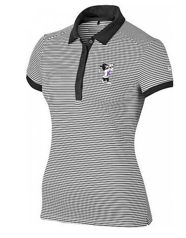NIKE Women's Victory Mini Stripe Polo (Black)