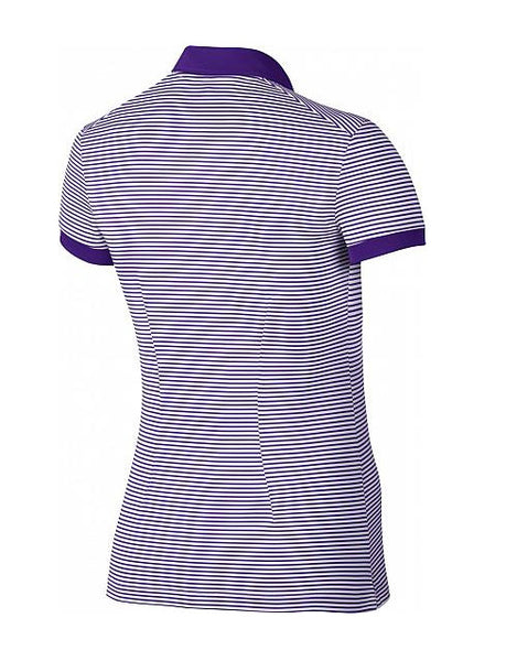 NIKE Women's Victory Mini Stripe Polo (Purple)