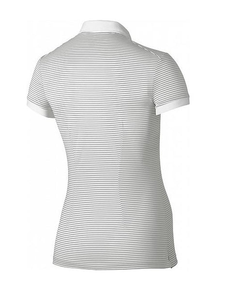 NIKE Women's Victory Mini Stripe Polo (White)