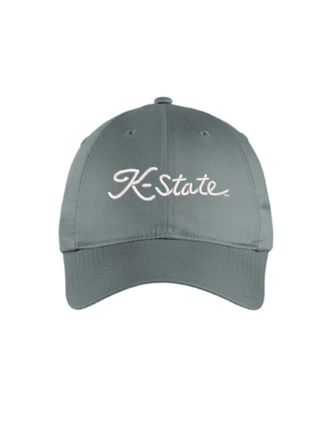 NIKE Unstructured K-State Script Hat (Dark Grey)